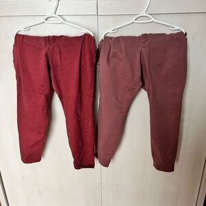 Reitmans Women's Skinny Jeans - Red and Brown